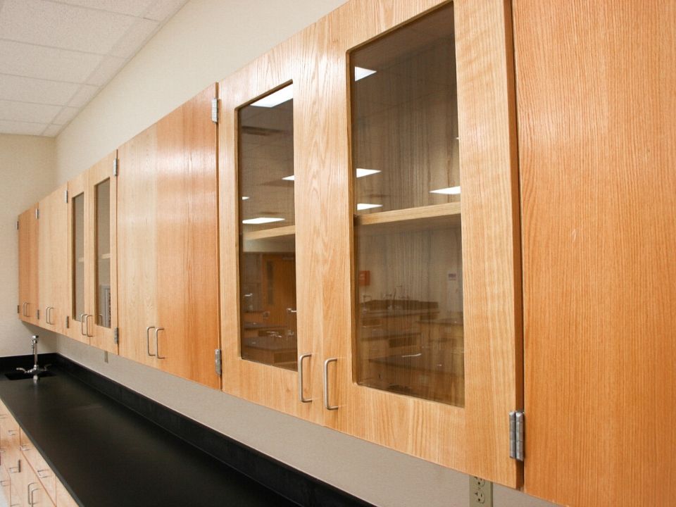 wood lab casework