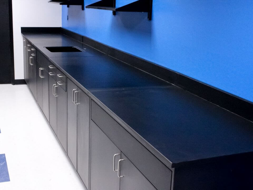 black metal lab furniture