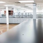 170 - Metal Casework, Fixed Lab Islands, Reagent Shelving