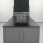 180 - Fixed Lab Islands, Reagent Shelving, Sinks, Pegboards