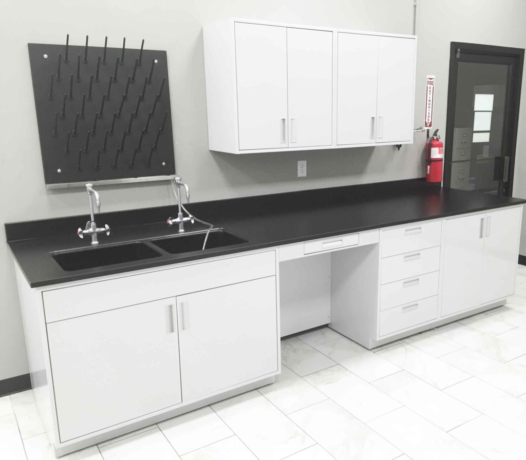 Metal Lab Casework, Sink Pegboad