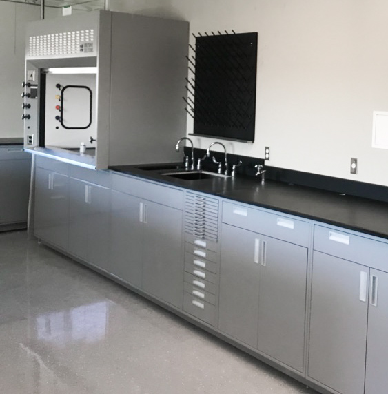 lab cabinets and fume hood