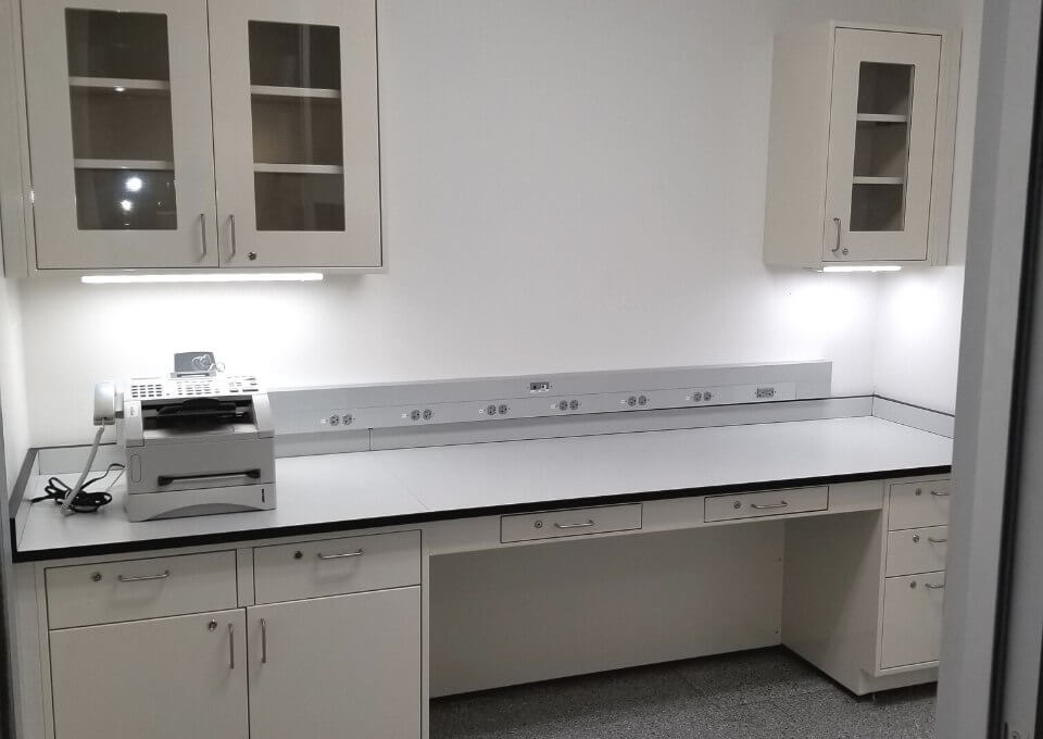 Laboratory cabinets and countertops