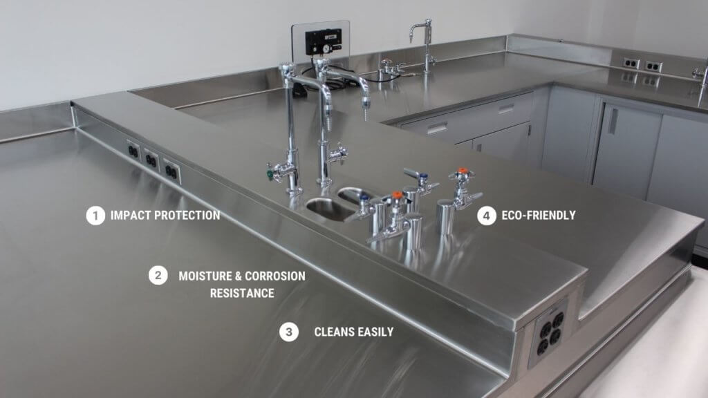 stainless steel countertops