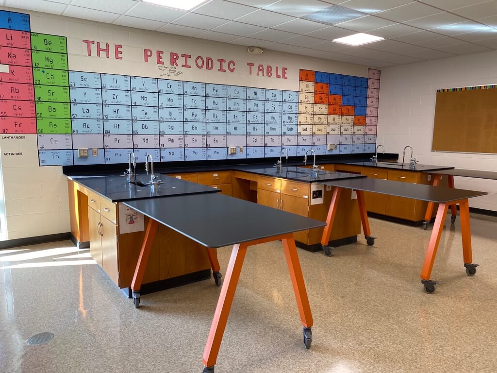 custom school lab table