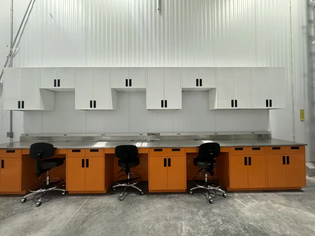Powder-Coated Metal Lab Cabinets | Veterinary Casework | OnePointe Solutions