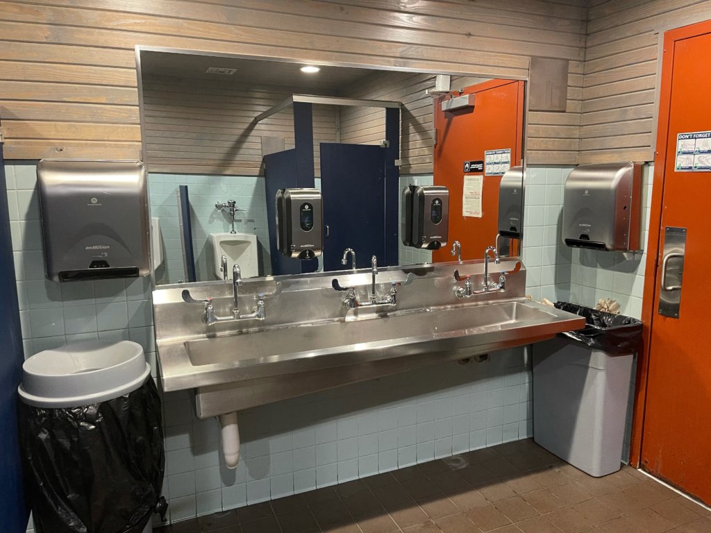 stainless steel bathroom sink