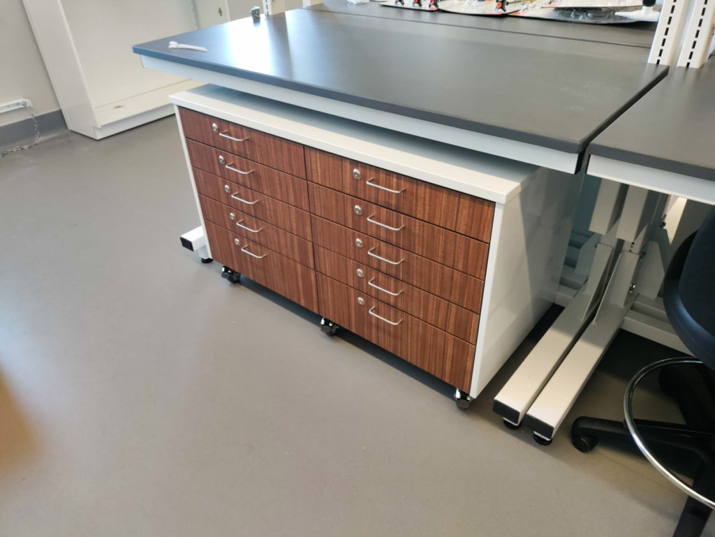 Mobile Lab Cabinet with Faux Wood Fronts | OnePointe Solutions