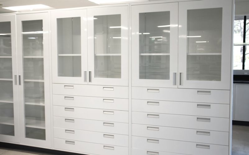 metal lab cabinets