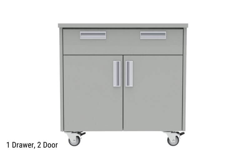 1 Drawer, 2 door Mobile Cabinet