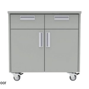 2 Drawer, 2 door Mobile Cabinet