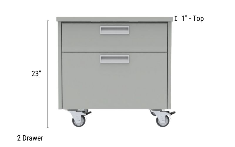 2 Drawer Mobile Cabinet (23 in)