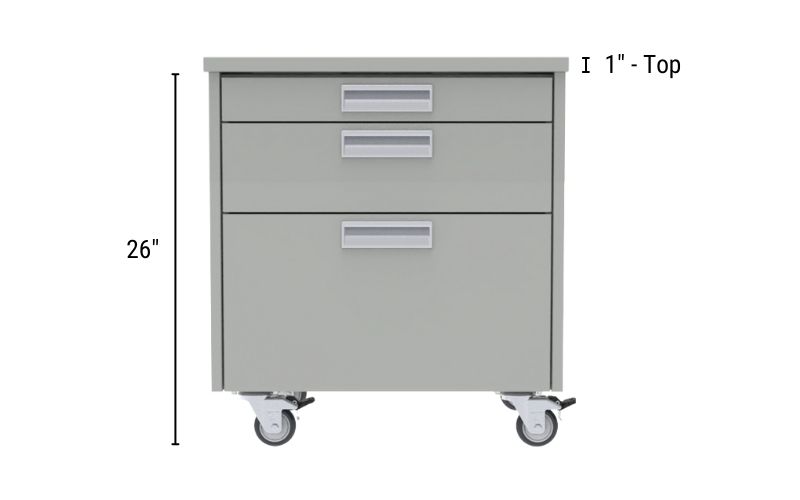 26 in mobile cabinet