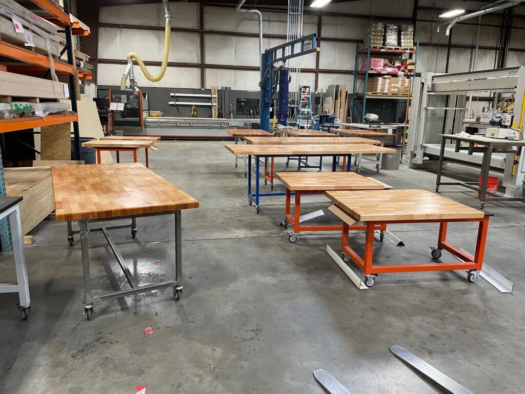 industrial work tables