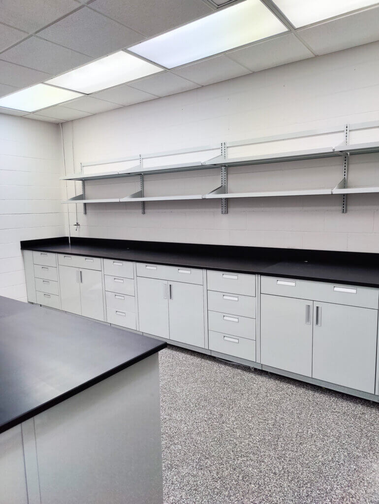 Powder Coated Metal Lab Cabinets - OnePointe Solutions