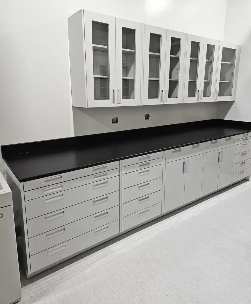 Metal Laboratory Casework for Scientific Research | Base and Wall Lab Cabinets | OnePointe Solutions