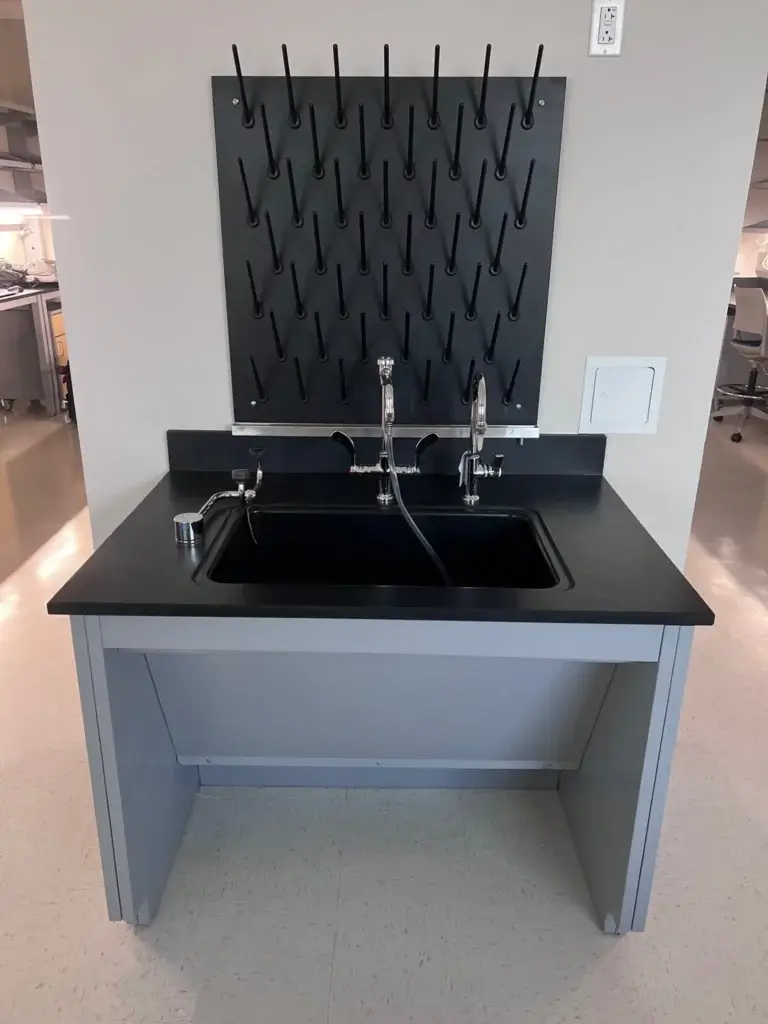 Sink Cabinet with Black Epoxy Drying Rack