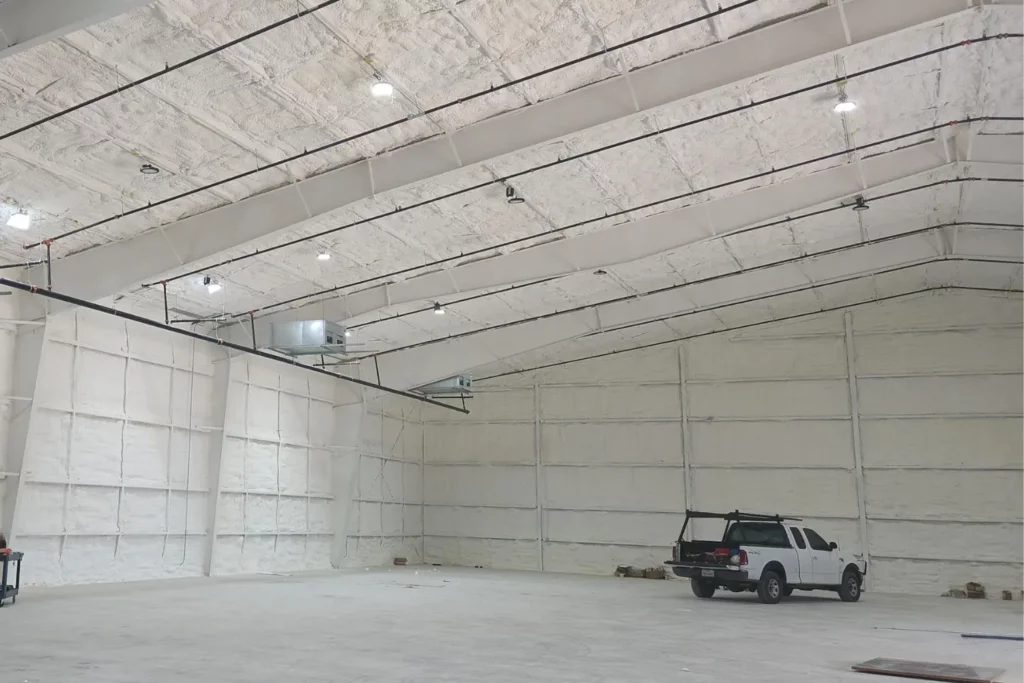 Internal view of new empty warehouse space