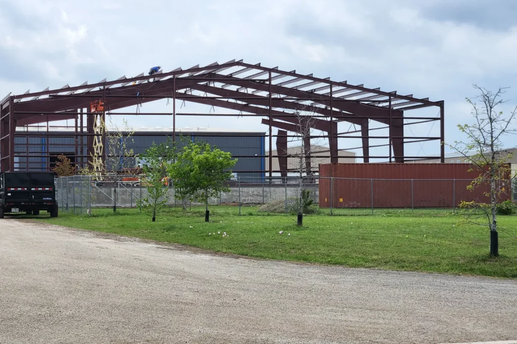 Warehouse construction, external view