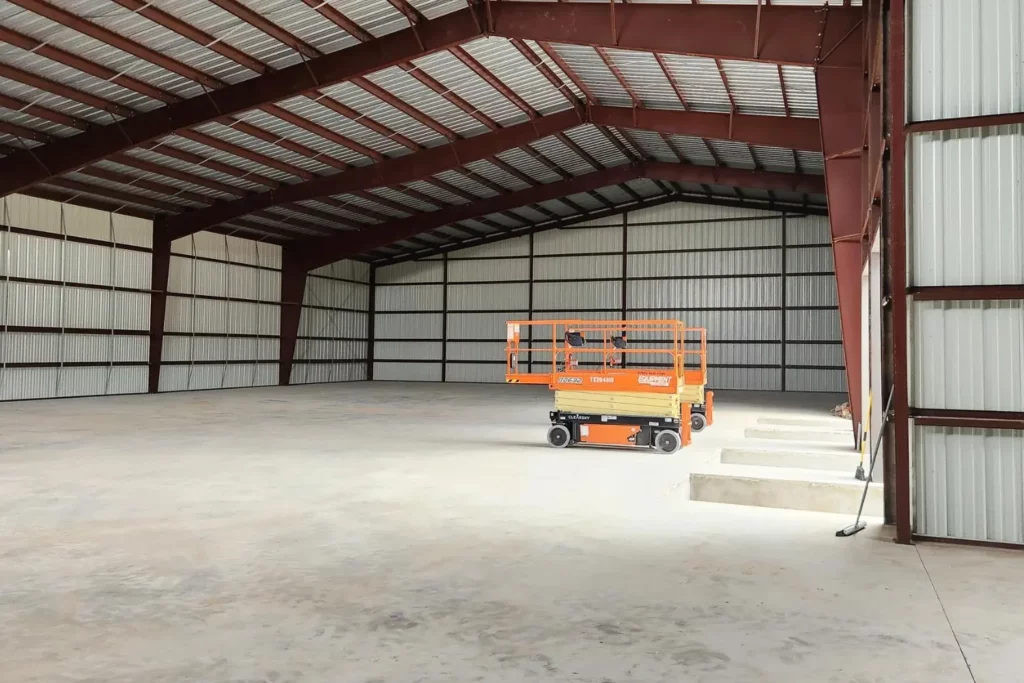 Warehouse construction, internal view