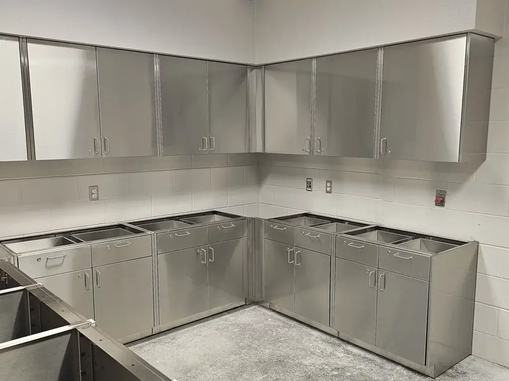 Stainless Steel Lab Casework | Base and Wall Cabinets | Veterinary Casework | OnePointe Solutions