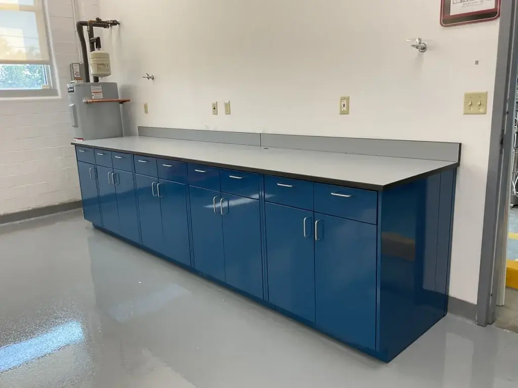 Powder-Coated Metal Base Cabinets | Laboratory Cabinets | OnePointe Solutions