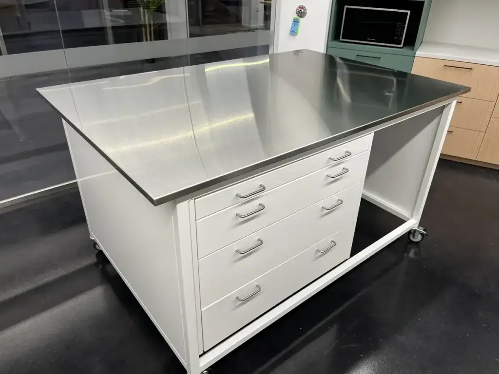 Custom Laboratory Cart | Stainless Steel Countertop | OnePointe Solutions