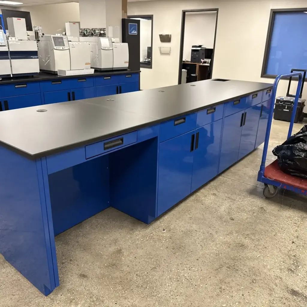 Custom Lab Cabinet Work Station | Gas Laboratory| OnePointe Solutions