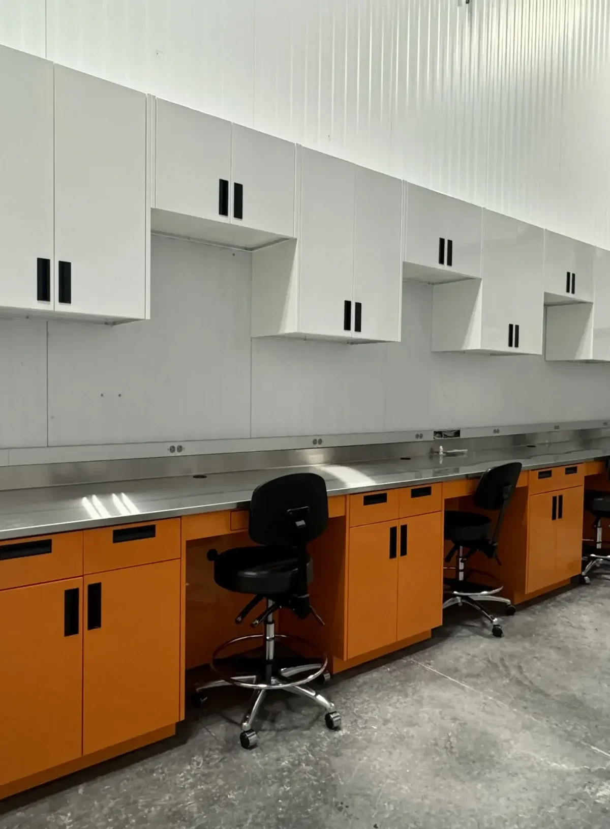 Pet Food Laboratory | Powder-Coated Metal Lab Cabinets | OnePointe Solutions
