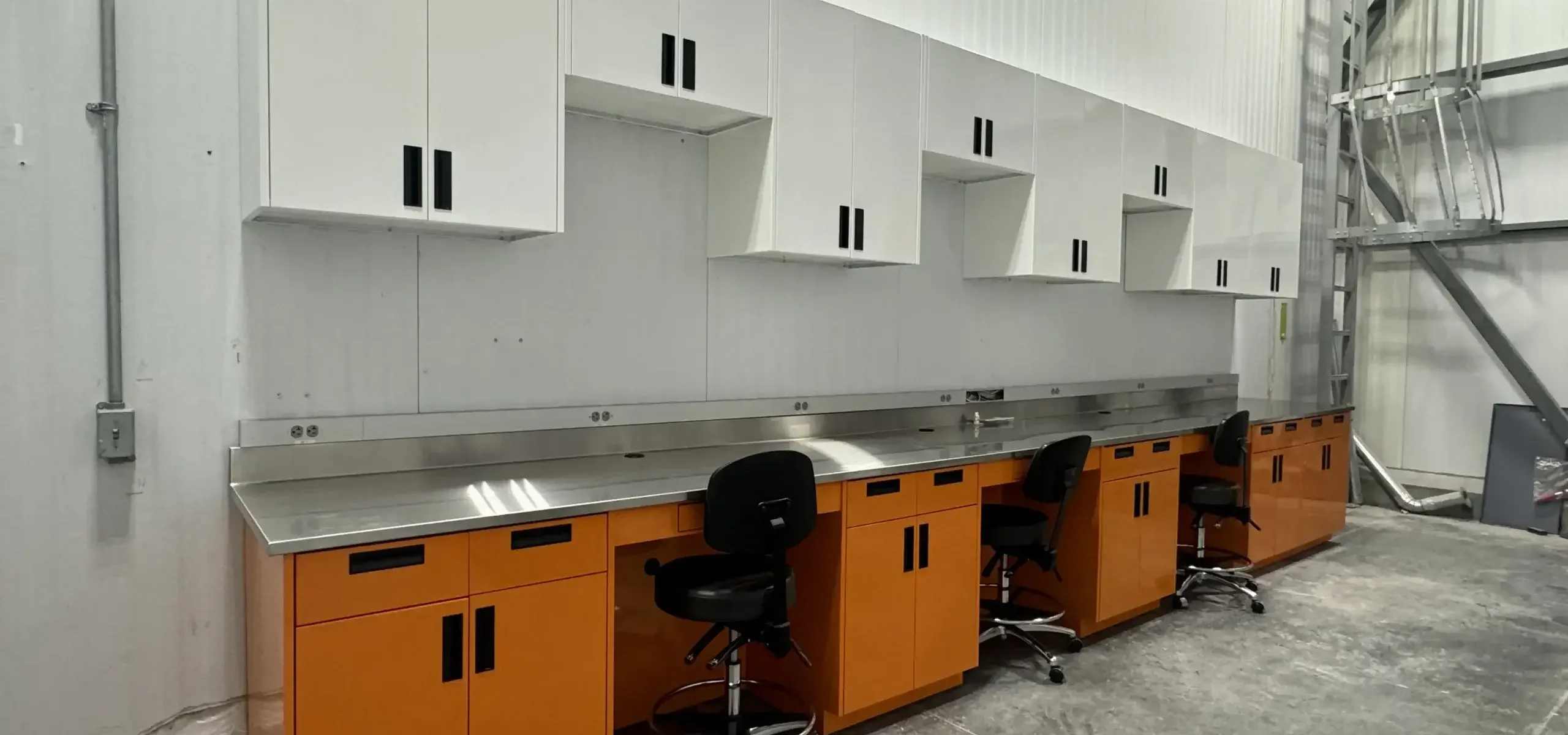Pet Food Laboratory | Powder-Coated Metal Lab Cabinets | OnePointe Solutions
