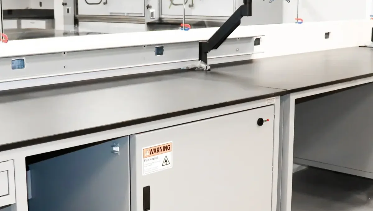 Mass Spec Bench with Phenolic Resin Laboratory Countertops | OnePointe Solutions