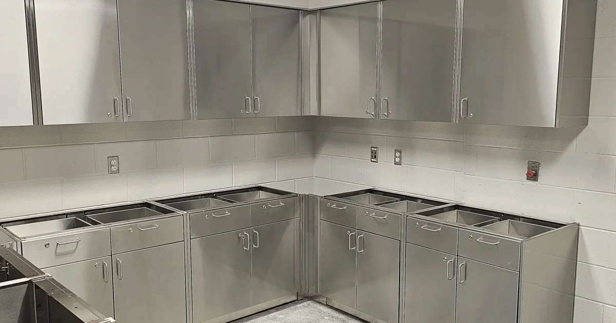 Stainless Steel Lab Casework | Base and Wall Cabinets | Veterinary Casework | OnePointe Solutions